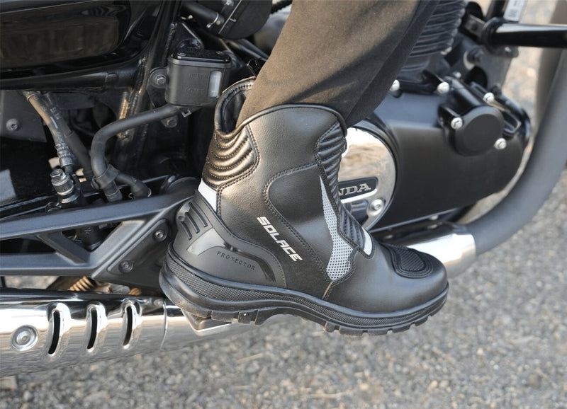 Solace Scout Motorcycle Boots Black