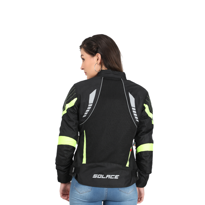 SOLACE ASMI LADIES JACKET V3.0 (Black and Neon)