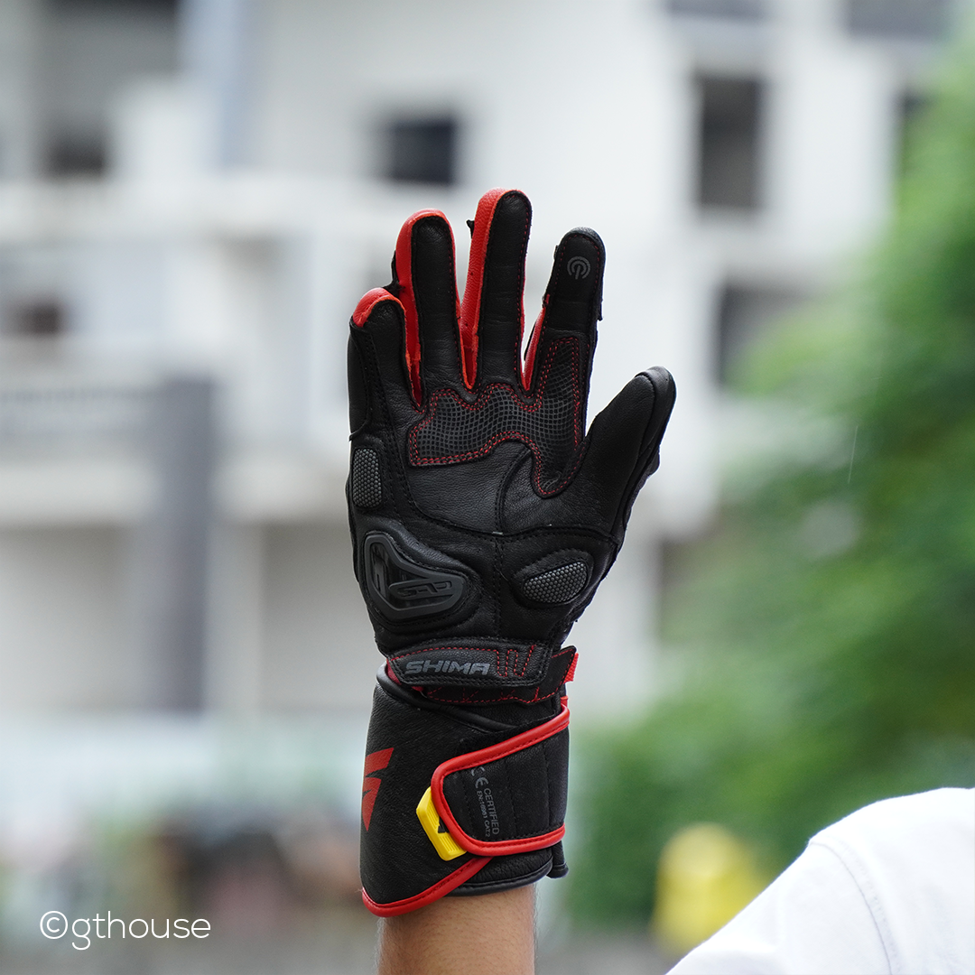 Shima RS-2 Full Gauntlet Gloves - Red