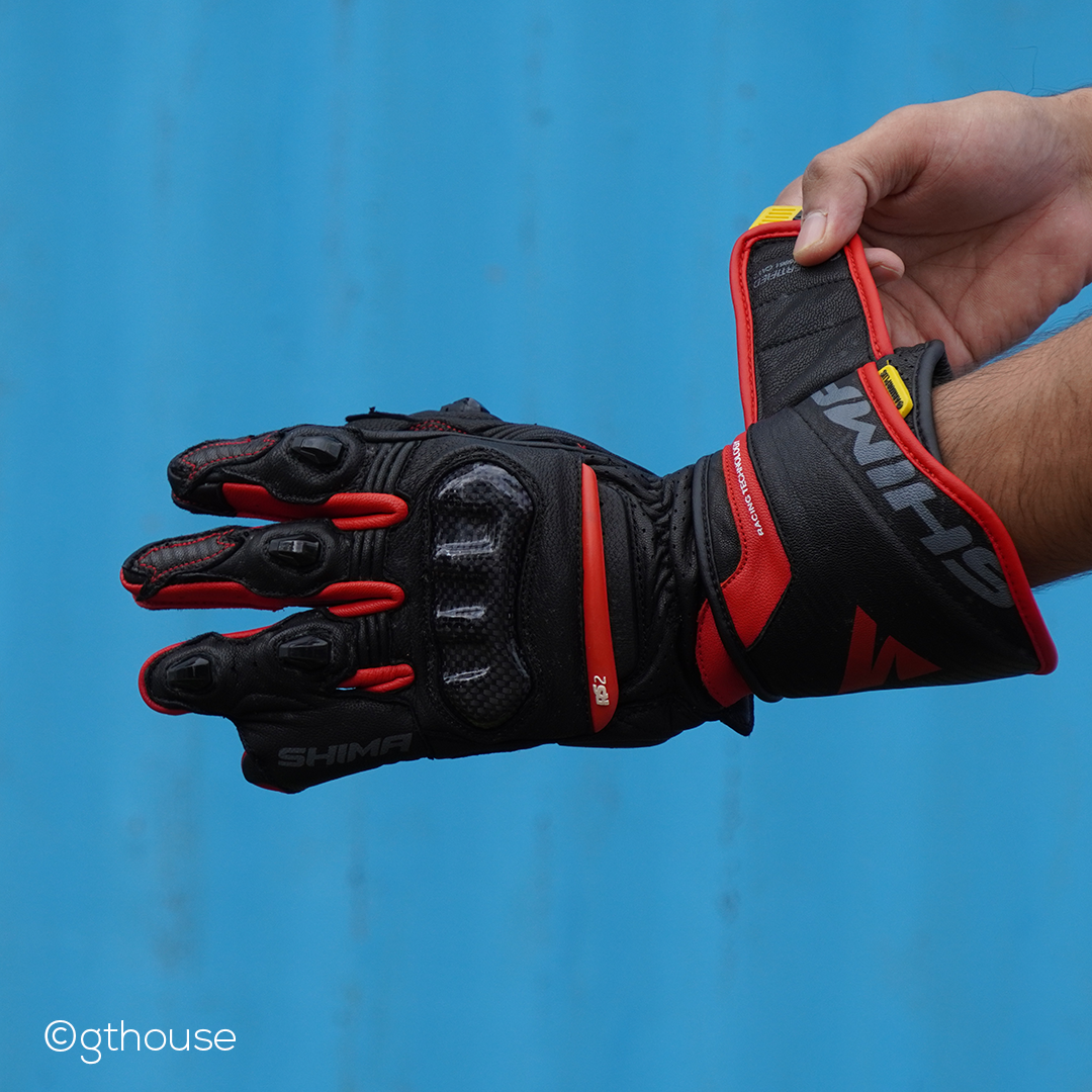 Shima RS-2 Full Gauntlet Gloves - Red