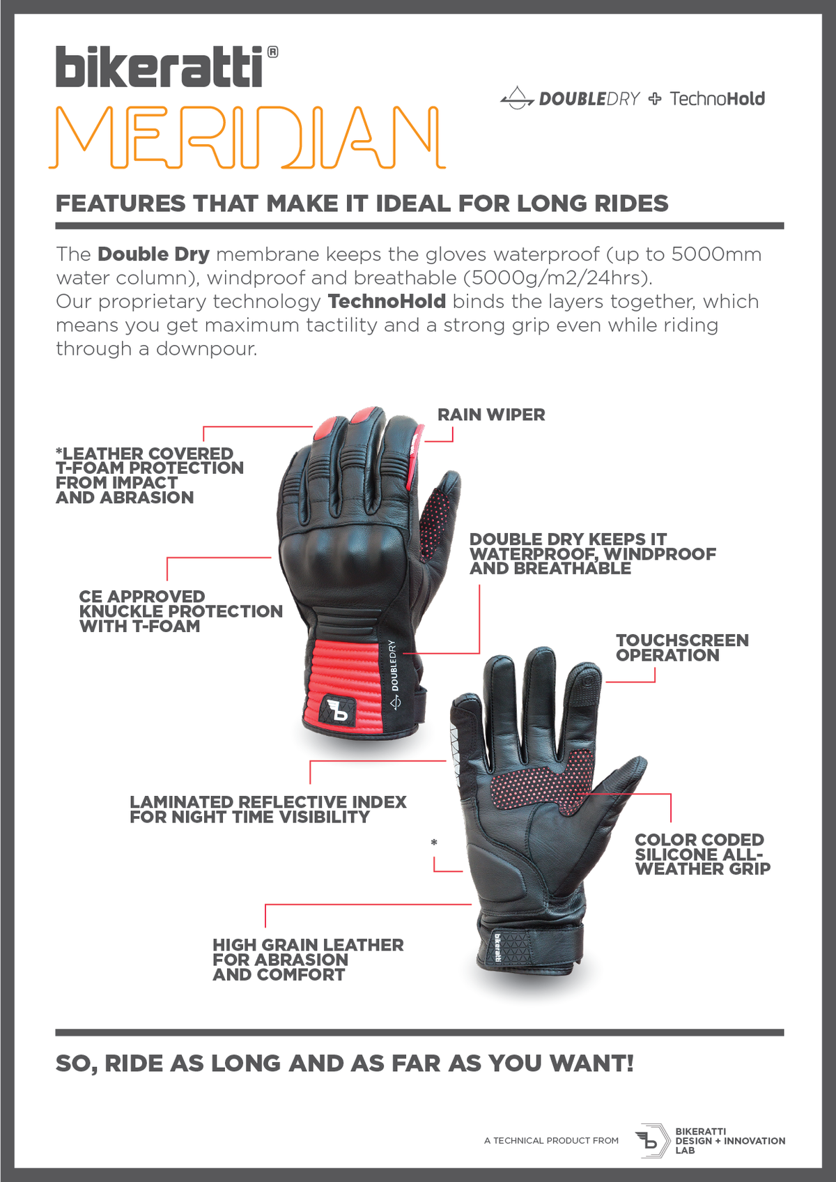 Bikeratti Meridian Gloves - Black