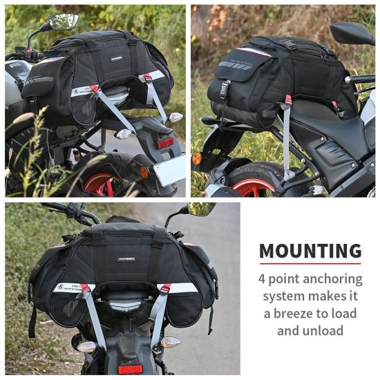 Viaterra Claw Mini 100% Waterproof Motorcycle Tailbag - Black