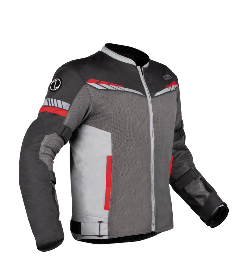 RYNOX AIR GT 4 JACKET- CE CERTIFIED CLASS A - Dark Grey Red