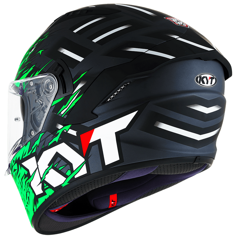 KYT NF-R Flaming Matt Grey/Green