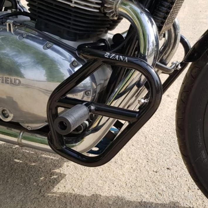 Zana Engine Guard with Sliders for RE Continental GT 650 & Interceptor 650 (Black)