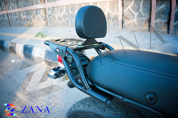 TOP RACK WITH PLATE FOR INTERCEPTOR & GT 650 TEXTURE MATT BLACK (W-1)