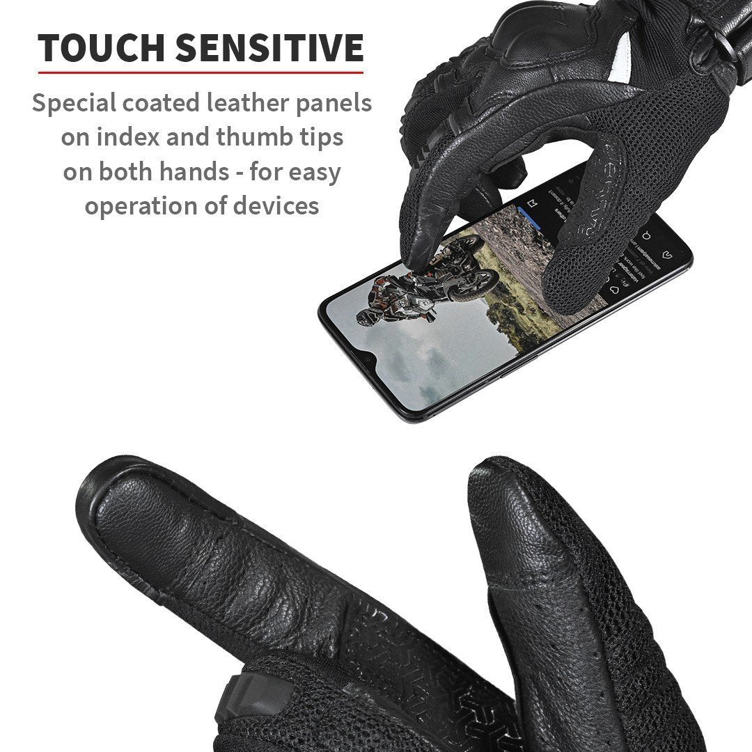 Viaterra Holeshot Short Hybrid Gloves - Gun metal