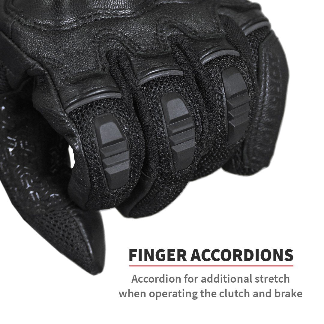 Viaterra Holeshot Short Hybrid Gloves - Lava Red