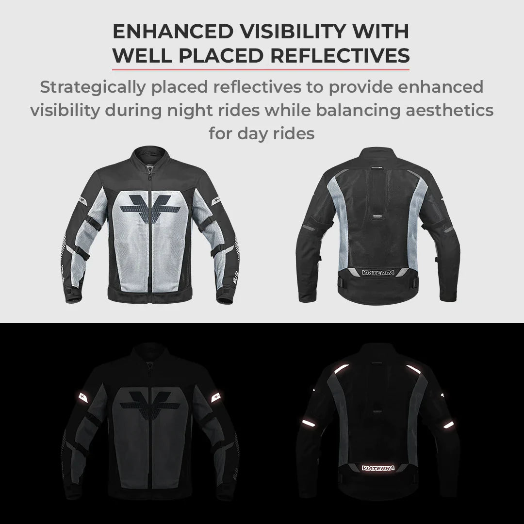 VIATERRA MILLER – URBAN MESH MOTORCYCLE RIDING JACKET RED