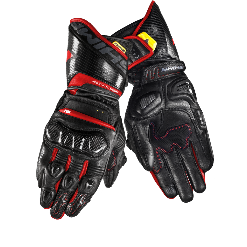Shima RS-2 Full Gauntlet Gloves - Red