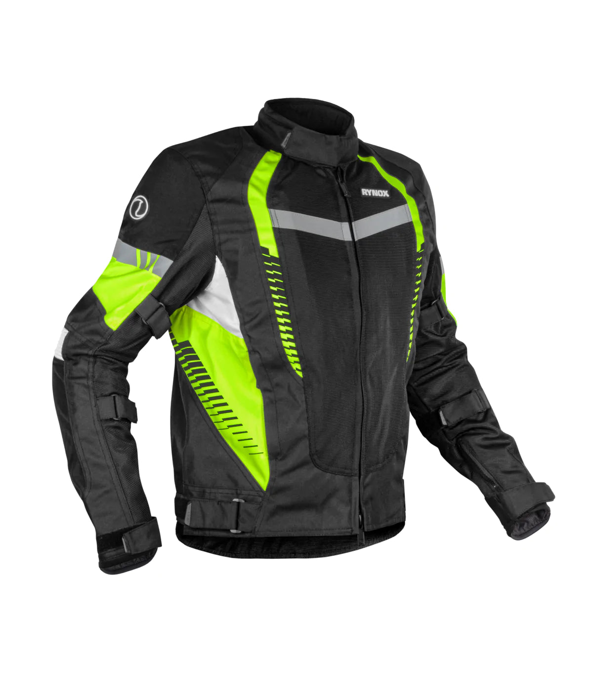 Rynox Tornado Pro 4 Jacket - Black Hi-Viz Green CE A