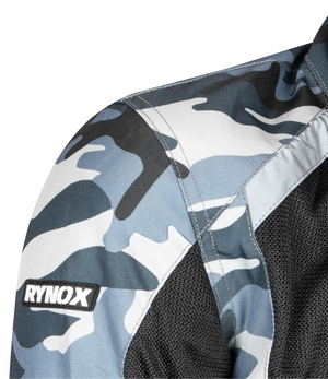Rynox Urban X Jacket - Light Camo Blue with Black Mesh