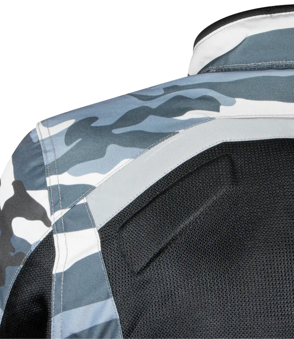 Rynox Urban X Jacket - Light Camo Blue with Black Mesh