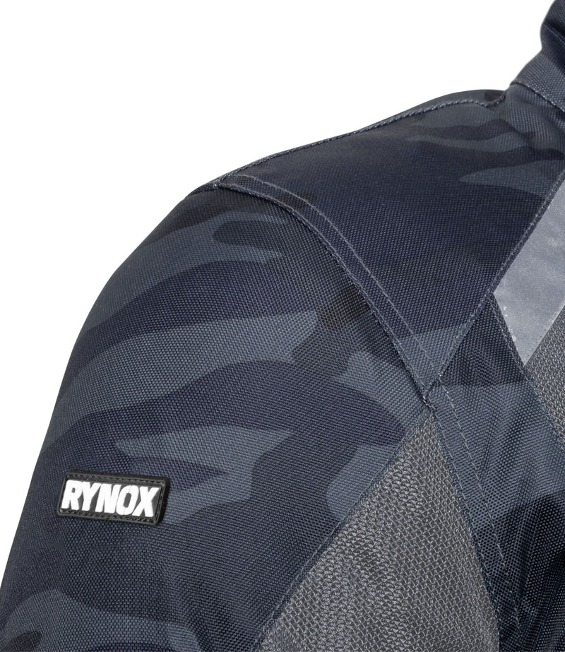 Rynox Urban X Jacket - Camo Blue with Grey Mesh