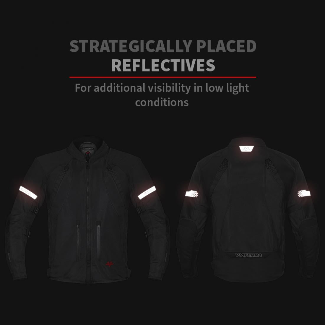 Viaterra - Spencer - Street Mesh Riding Jacket Sas-Tec Red