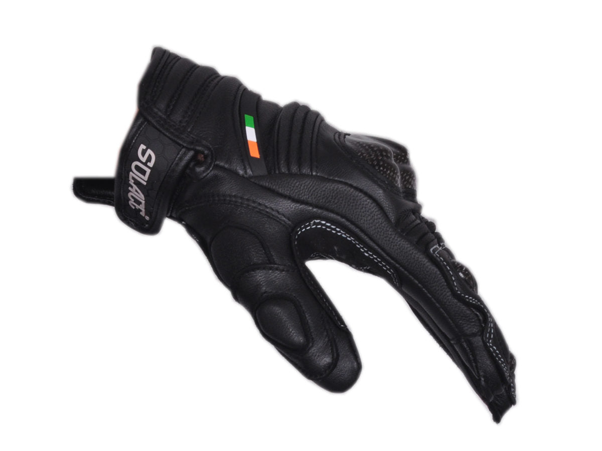 Solace Carbontec Semi Gauntlet Leather Gloves