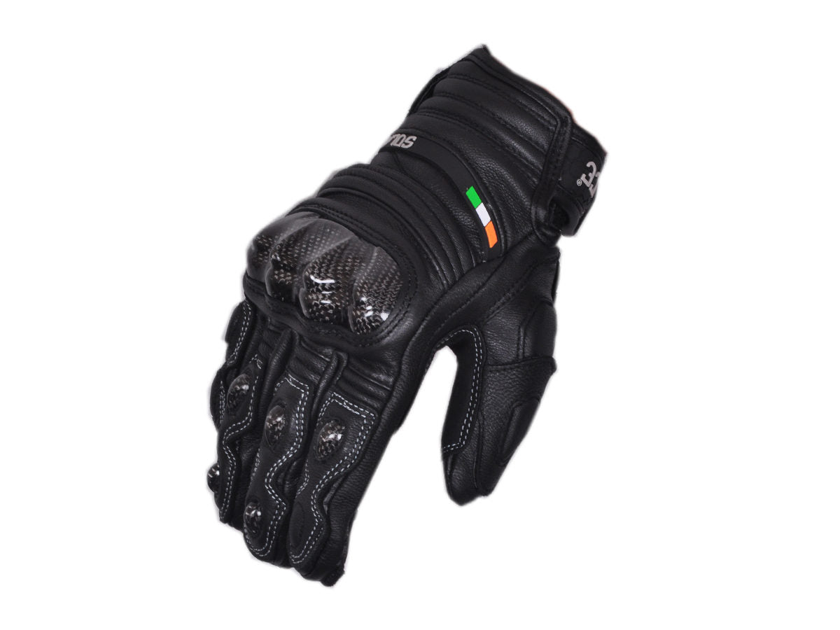Solace Carbontec Semi Gauntlet Leather Gloves
