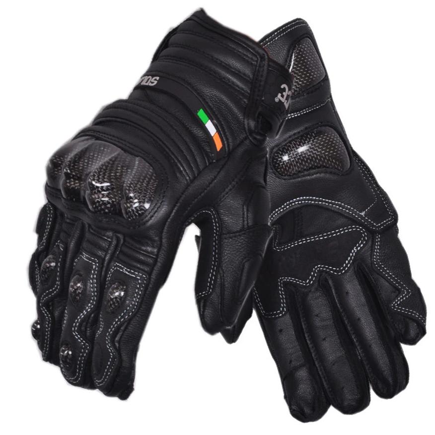 Solace Carbontec Semi Gauntlet Leather Gloves