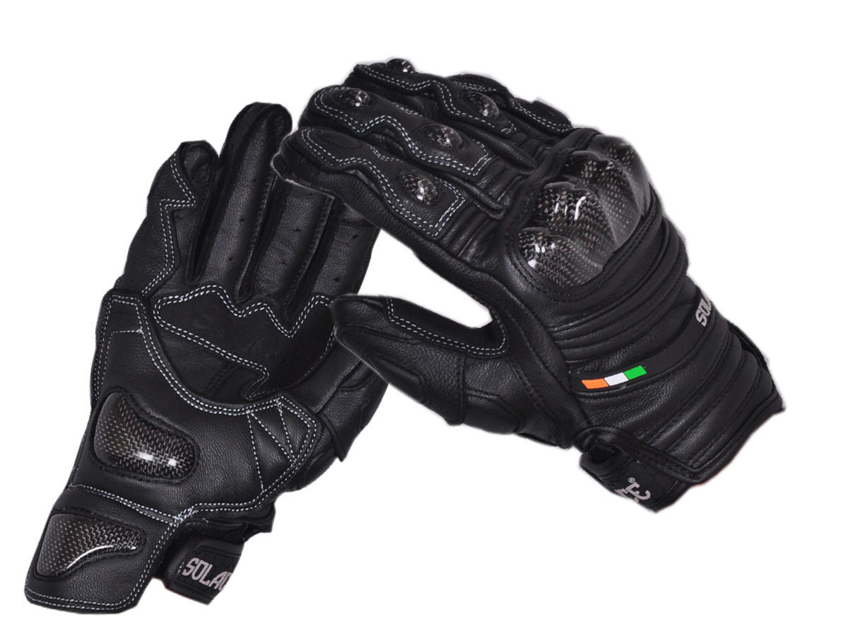 Solace Carbontec Semi Gauntlet Leather Gloves