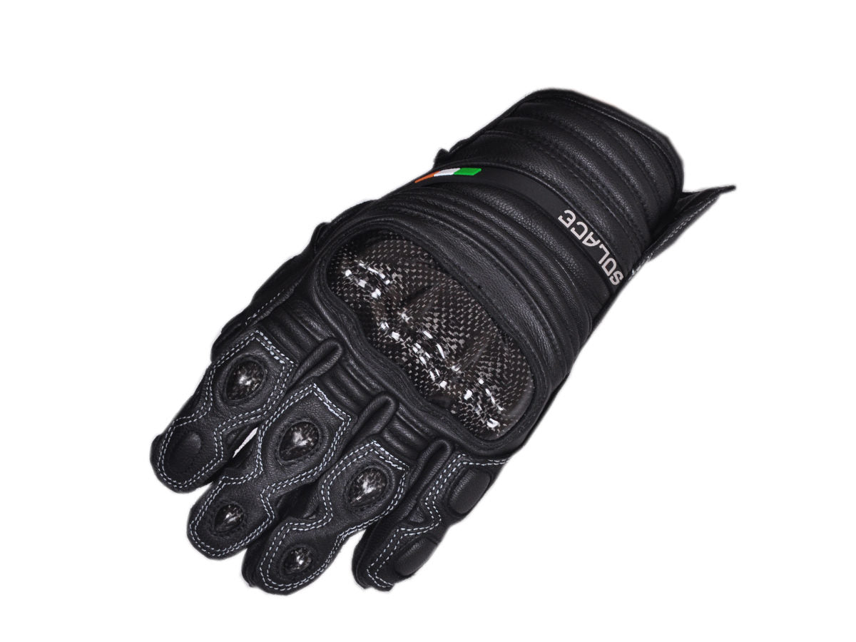 Solace Carbontec Semi Gauntlet Leather Gloves
