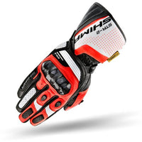 Shima STR-2 Full Gauntlet Gloves - Red Fluro