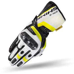 Shima STR-2 Full Gauntlet Gloves - Yellow Fluro